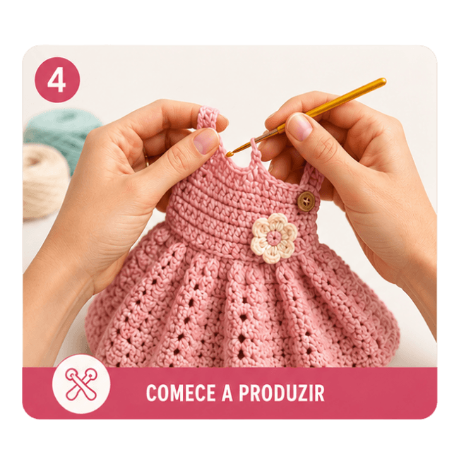 Comece a produzir a roupinha infantil de crochê
